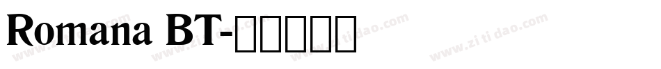 Romana BT字体转换